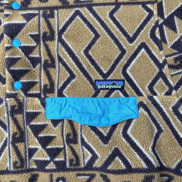 Patagonia Synchilla Snap-T Pullover Men's Size Small Montana Siete Bear Brown - Picture 2 of 16